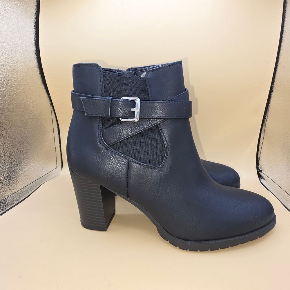 Style & Co. Black Ankle Boots with Buckle SZ 8.5